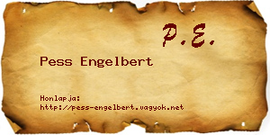 Pess Engelbert névjegykártya