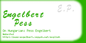 engelbert pess business card